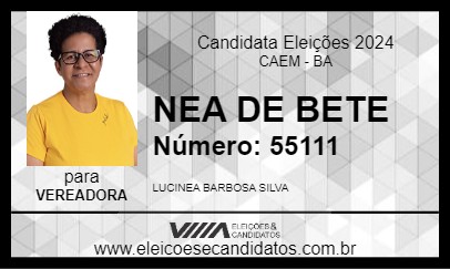 Candidato NEA DE BETE 2024 - CAEM - Eleições