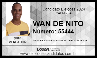 Candidato WAN DE NITO 2024 - CAEM - Eleições