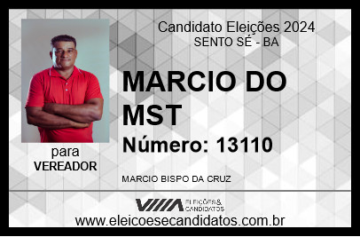 Candidato MARCIO DO MST 2024 - SENTO SÉ - Eleições