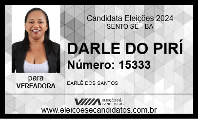 Candidato DARLE DO PIRÍ 2024 - SENTO SÉ - Eleições