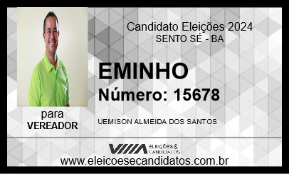 Candidato EMINHO 2024 - SENTO SÉ - Eleições