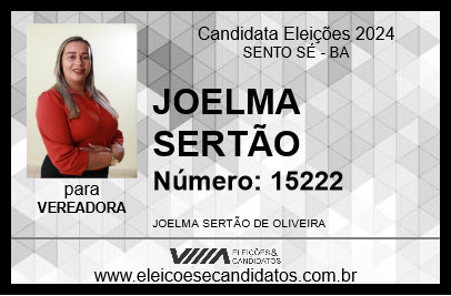 Candidato JOELMA SERTÃO 2024 - SENTO SÉ - Eleições