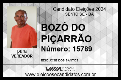 Candidato BOZÓ DO PIÇARRÃO 2024 - SENTO SÉ - Eleições