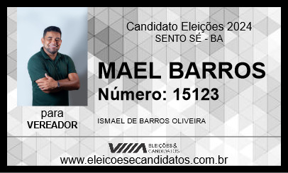 Candidato MAEL BARROS 2024 - SENTO SÉ - Eleições