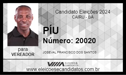 Candidato PÍU 2024 - CAIRU - Eleições