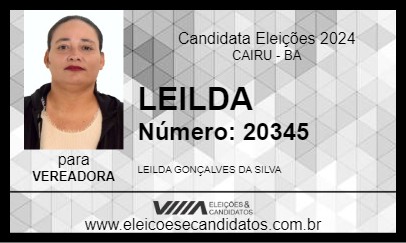 Candidato LEILDA 2024 - CAIRU - Eleições