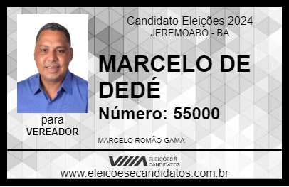 Candidato MARCELO DE DEDÉ 2024 - JEREMOABO - Eleições