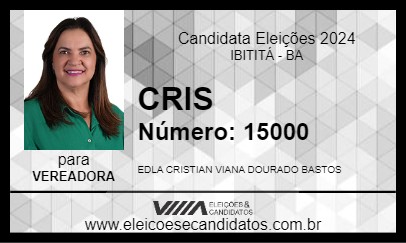 Candidato CRIS 2024 - IBITITÁ - Eleições