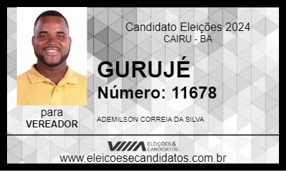 Candidato GURUJÉ 2024 - CAIRU - Eleições