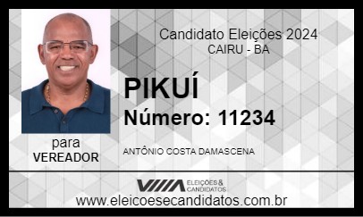 Candidato PIKUÍ 2024 - CAIRU - Eleições