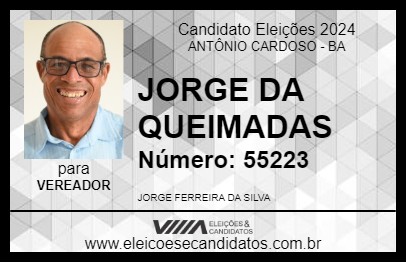 Candidato JORGE DA QUEIMADAS 2024 - ANTÔNIO CARDOSO - Eleições