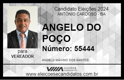 Candidato ANGELO DO POÇO 2024 - ANTÔNIO CARDOSO - Eleições