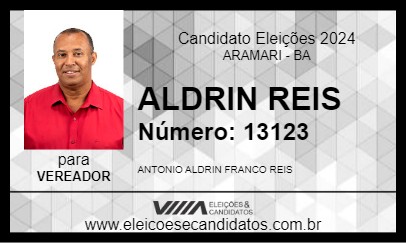 Candidato ALDRIN REIS 2024 - ARAMARI - Eleições