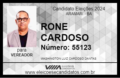 Candidato RONE CARDOSO 2024 - ARAMARI - Eleições