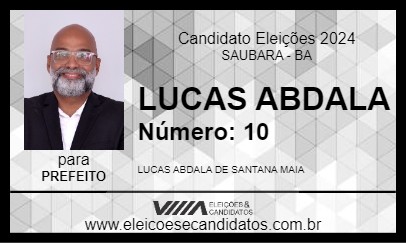 Candidato LUCAS ABDALA 2024 - SAUBARA - Eleições