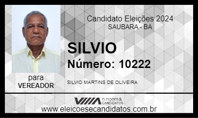 Candidato SILVIO 2024 - SAUBARA - Eleições