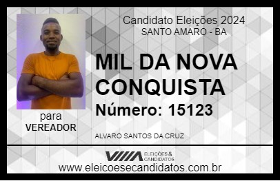 Candidato MIL DA NOVA CONQUISTA 2024 - SANTO AMARO - Eleições