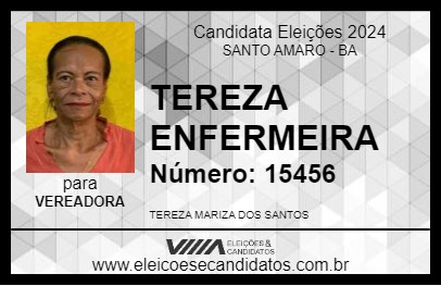 Candidato TEREZA ENFERMEIRA 2024 - SANTO AMARO - Eleições