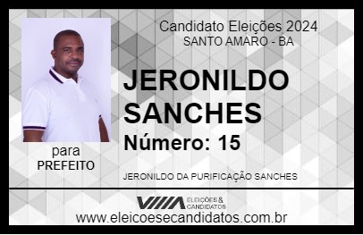 Candidato JERONILDO SANCHES 2024 - SANTO AMARO - Eleições