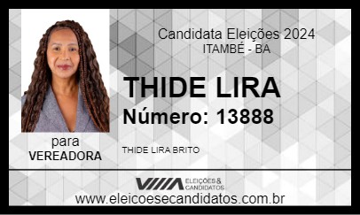 Candidato THIDE LIRA 2024 - ITAMBÉ - Eleições