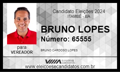 Candidato BRUNO LOPES 2024 - ITAMBÉ - Eleições