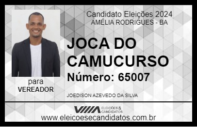 Candidato JOCA DO CAMUCURSO 2024 - AMÉLIA RODRIGUES - Eleições