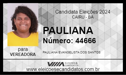 Candidato PAULIANA 2024 - CAIRU - Eleições