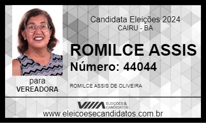 Candidato ROMILCE ASSIS 2024 - CAIRU - Eleições