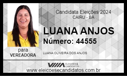 Candidato LUANA ANJOS 2024 - CAIRU - Eleições