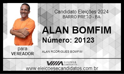 Candidato ALAN BOMFIM 2024 - BARRO PRETO - Eleições