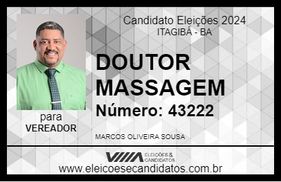 Candidato DOUTOR MASSAGEM 2024 - ITAGIBÁ - Eleições