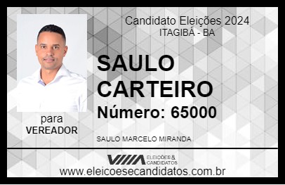 Candidato SAULO CARTEIRO 2024 - ITAGIBÁ - Eleições