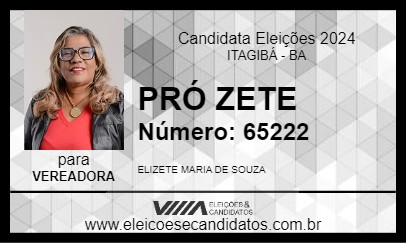 Candidato PRÓ ZETE 2024 - ITAGIBÁ - Eleições