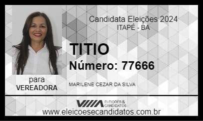 Candidato TITIO 2024 - ITAPÉ - Eleições