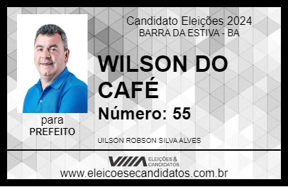 Candidato WILSON DO CAFÉ 2024 - BARRA DA ESTIVA - Eleições