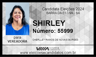 Candidato SHIRLEY 2024 - BARRA DA ESTIVA - Eleições