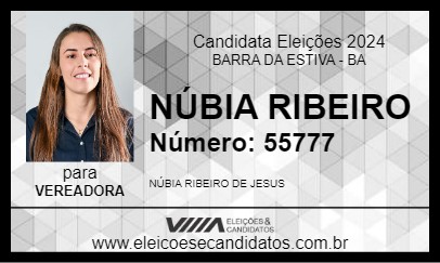 Candidato NÚBIA RIBEIRO 2024 - BARRA DA ESTIVA - Eleições