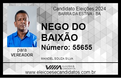 Candidato NEGO DO BAIXÃO 2024 - BARRA DA ESTIVA - Eleições