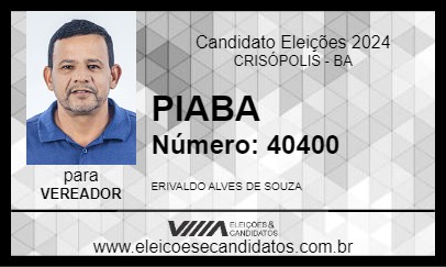 Candidato PIABA 2024 - CRISÓPOLIS - Eleições