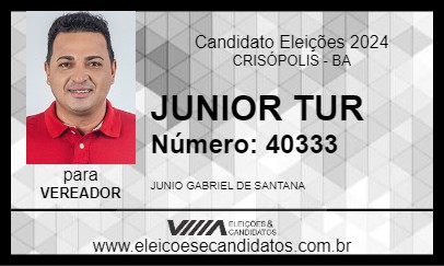 Candidato JUNIOR TUR 2024 - CRISÓPOLIS - Eleições