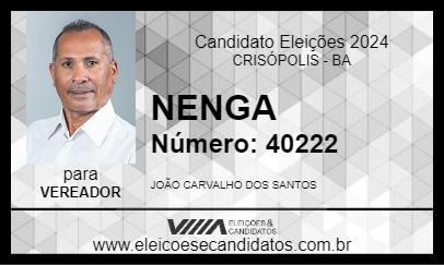 Candidato NENGA 2024 - CRISÓPOLIS - Eleições