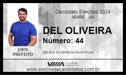 Candidato DEL OLIVEIRA 2024 - ABARÉ - Eleições