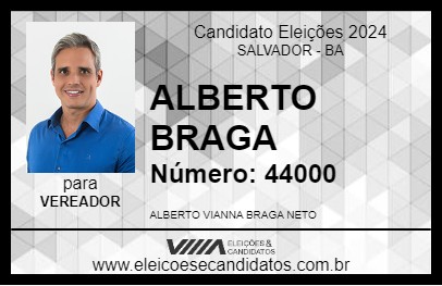 Candidato ALBERTO BRAGA 2024 - SALVADOR - Eleições