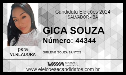 Candidato GICA SOUZA 2024 - SALVADOR - Eleições