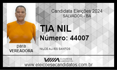 Candidato TIA NIL 2024 - SALVADOR - Eleições