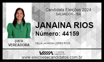 Candidato JANAINA RIOS 2024 - SALVADOR - Eleições