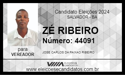 Candidato ZÉ RIBEIRO 2024 - SALVADOR - Eleições