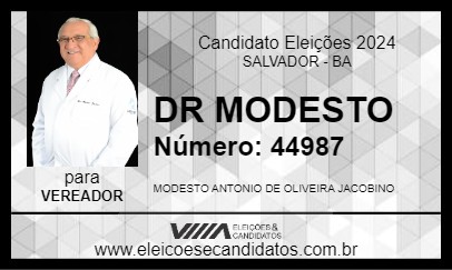 Candidato DR MODESTO 2024 - SALVADOR - Eleições