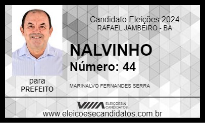 Candidato NALVINHO 2024 - RAFAEL JAMBEIRO - Eleições