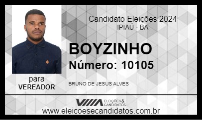 Candidato BOYZINHO 2024 - IPIAÚ - Eleições